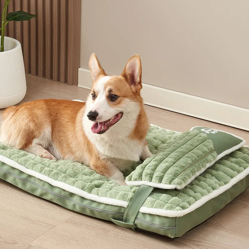 Cama removível e lavável para cães, cama de verão para gatos, tapete universal sazonal para animais de estimação, tapete para cães, tapete para dormir, suprimentos para animais de estimação