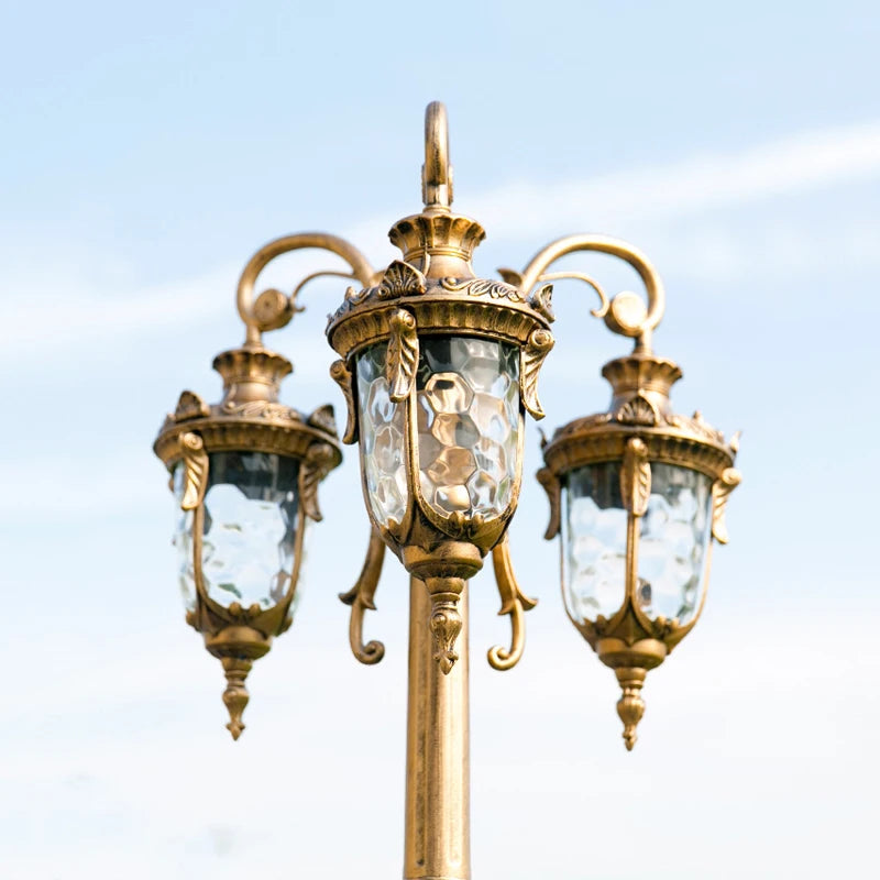 (H≈2,3M) Luzes de jardim, luzes de rua, gramado, flores, luzes de parque, à prova d'água, para áreas externas, vila, postes altos, luzes de paisagem