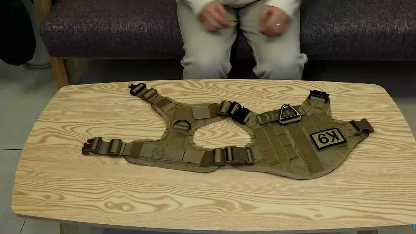 Conjunto de peitoral e guia para cães grandes, colete de treinamento para pastor alemão malinois, colete e coleira para cães de médio e grande porte