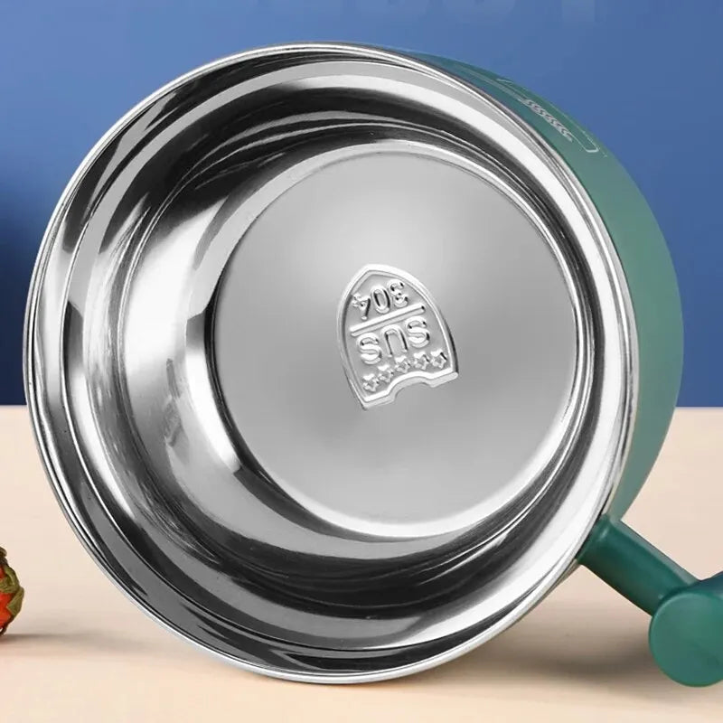 Tigela de aço inoxidável com tampa para macarrão instantâneo, tigela de drenagem selada e portátil para utensílios de cozinha, parceiro de macarrão instantâneo