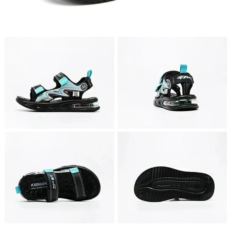 Sandálias infantis da moda 2025, sapatos para bebês, meninos, sola macia, antiderrapantes, sandálias para meninos e meninas, sapatos infantis para verão, praia, 3 a 14 anos