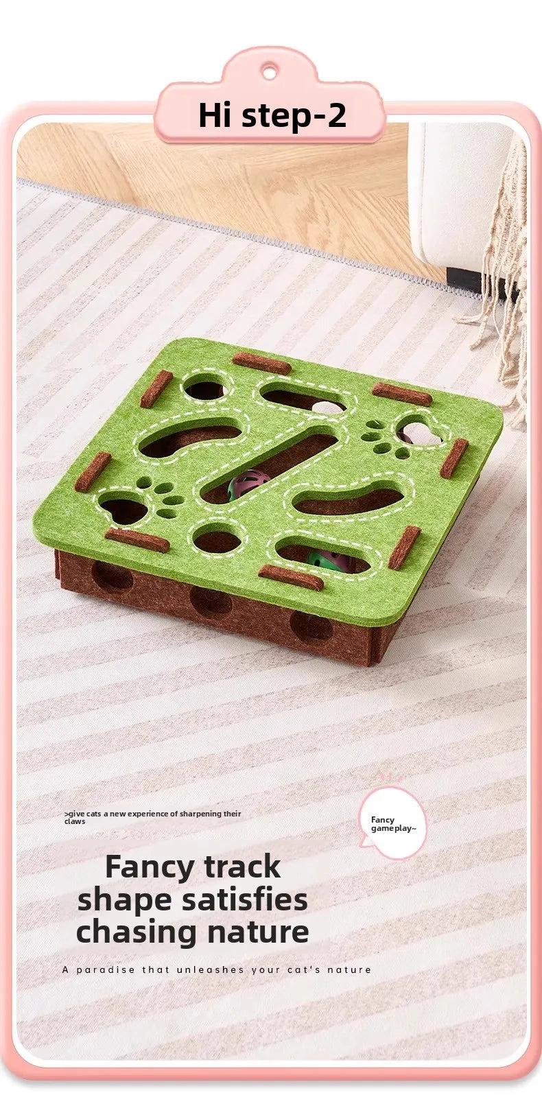 Brinquedos para gatos de estimação, caixa de quebra-cabeça de feltro, exercício interativo, jogo de caça para gatos domésticos, acessórios esportivos e entretenimento