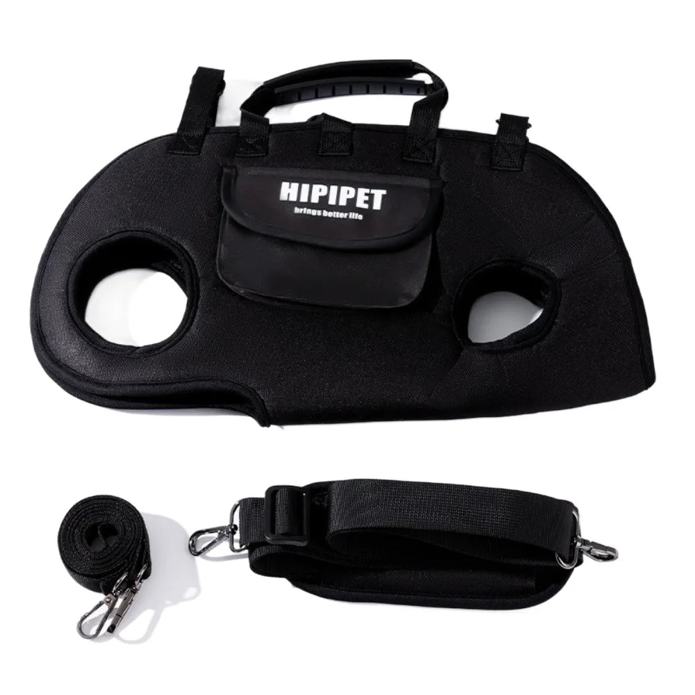 Mochila multifuncional para transporte de cães com alça dupla, respirável e ajustável, artefato para animais de estimação, bolsa lavável para passeios com cães