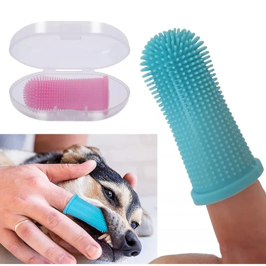 Escova de dentes super macia para cães e gatos, limpeza dos dentes, cuidados com a respiração, escova de dentes de silicone atóxica, produtos para animais de estimação
