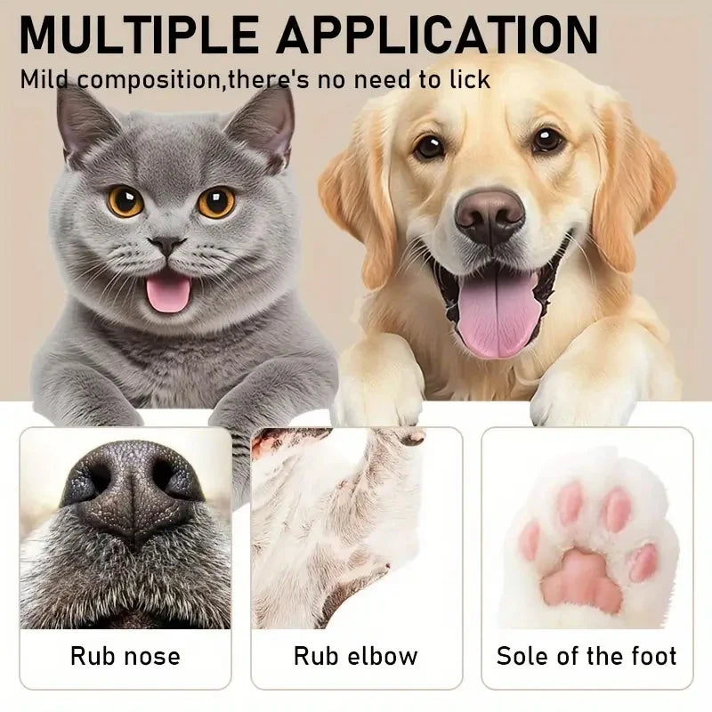 Bálsamo para nariz e patas de cachorro 20g, creme protetor para patas de cachorro, gatos, cães, hidratante para patas de animais de estimação, reparo de rachaduras nos pés, acessórios para animais de estimação
