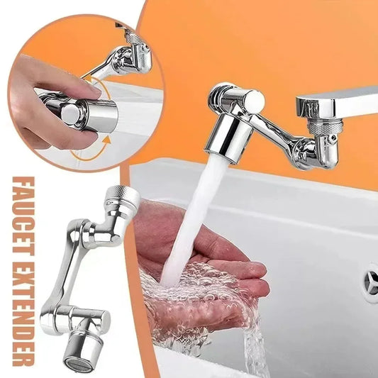 Extensor de torneiras com rotação universal de 1080°, cabeça de pulverizador, braço de robô de cozinha, extensão de torneira, aerador, misturador, borbulhador, bico de torneira de água