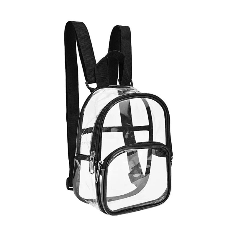Mochila transparente de PVC para esportes ao ar livre, fitness, casual, viagem, visível, grande capacidade, à prova d'água, bolsa de ombro