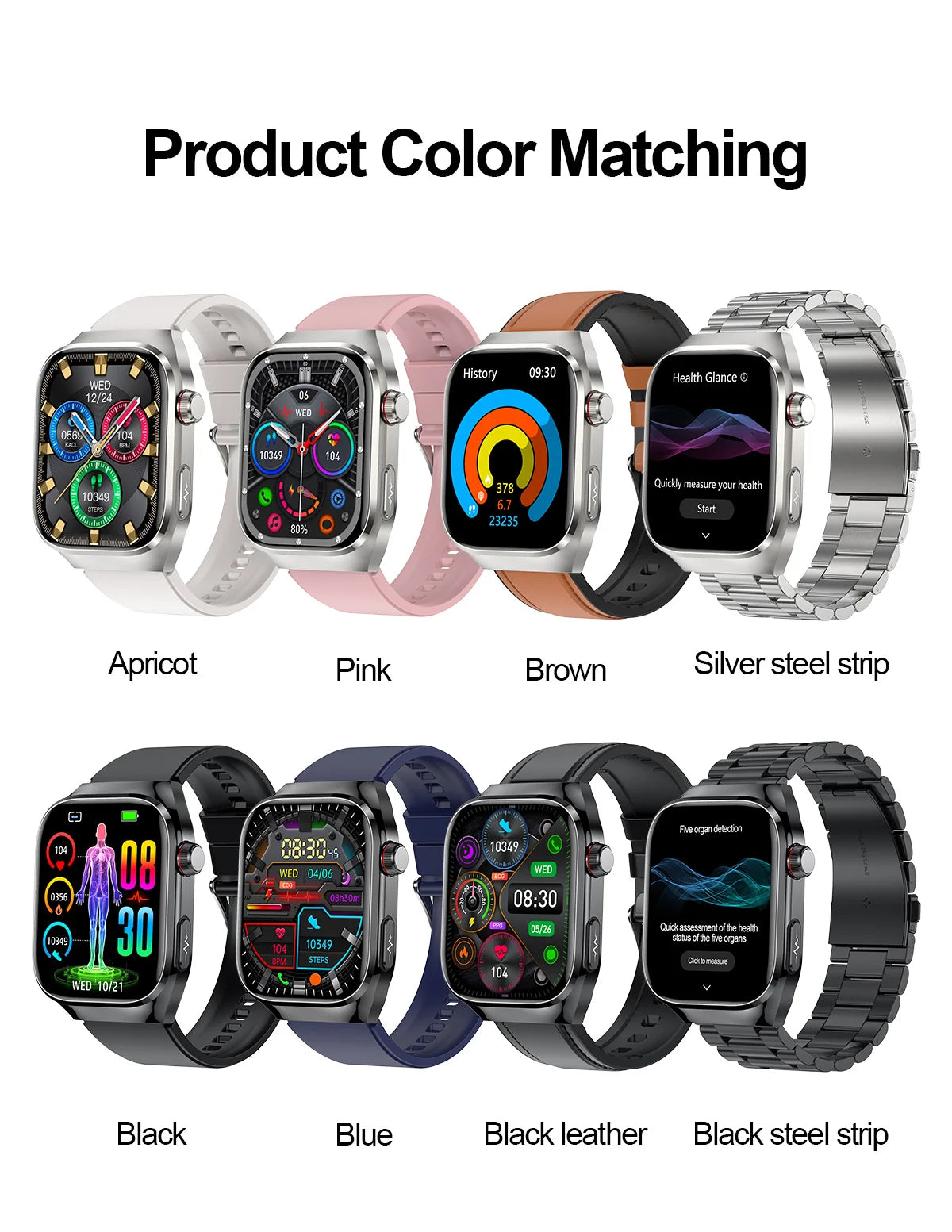 Novo 2025 para Huawei Três altas pressão arterial Smartwatch ECG Ácido Úrico Frequência Cardíaca Relógio Análise Corporal Monitoramento de Saúde Relógios