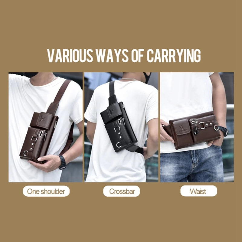 Marca WEIXIER Unissex de Ombro Único Multifuncional Esportivo Corrida Grande Capacidade Cintura Bolsa de Peito Masculina Casual Carteira Mensageiro