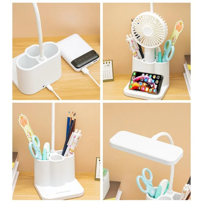 Lâmpada de mesa LED para leitura noturna, proteção para os olhos, para dormitório de estudo, luz noturna para estudantes universitários