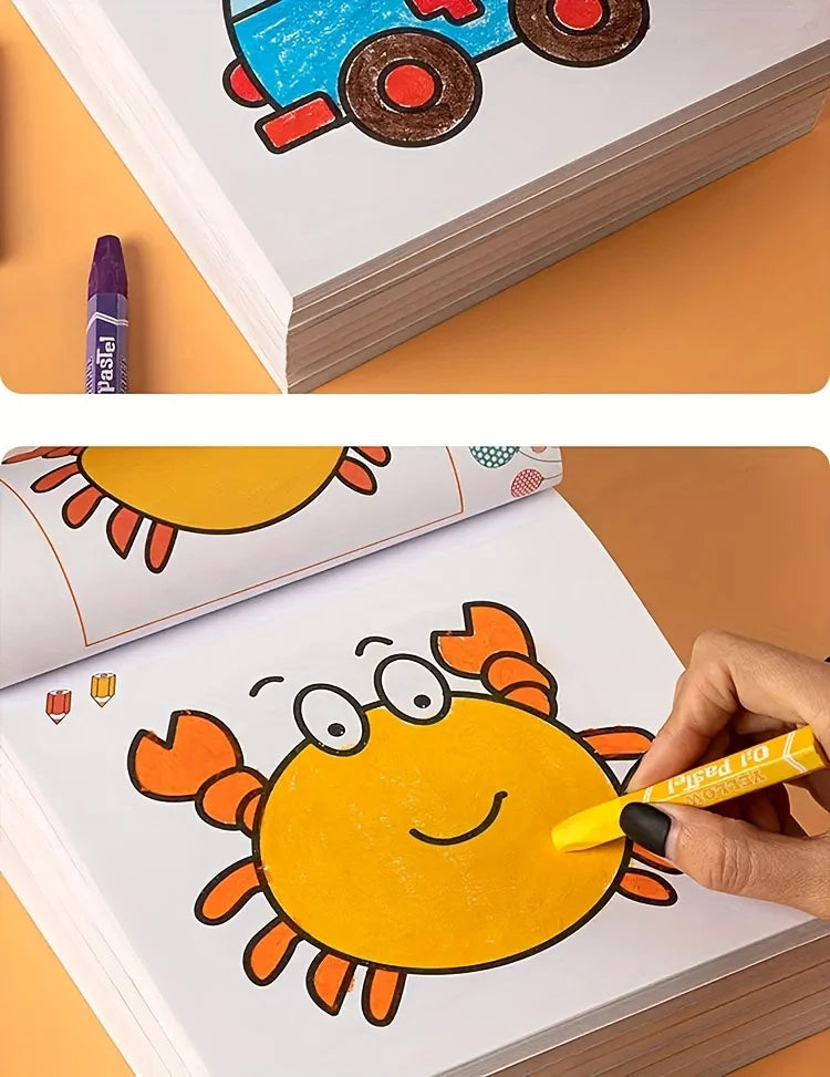Livro de colorir com 160 páginas de pintura e grafite para aprender arte, pintura, iluminação e melhorar a capacidade de compreensão