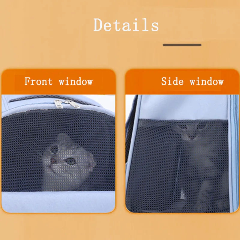 Mochila para transporte de gatos, bolsa respirável e moderna para viagem, para gatos e cães pequenos, suprimentos para animais de estimação