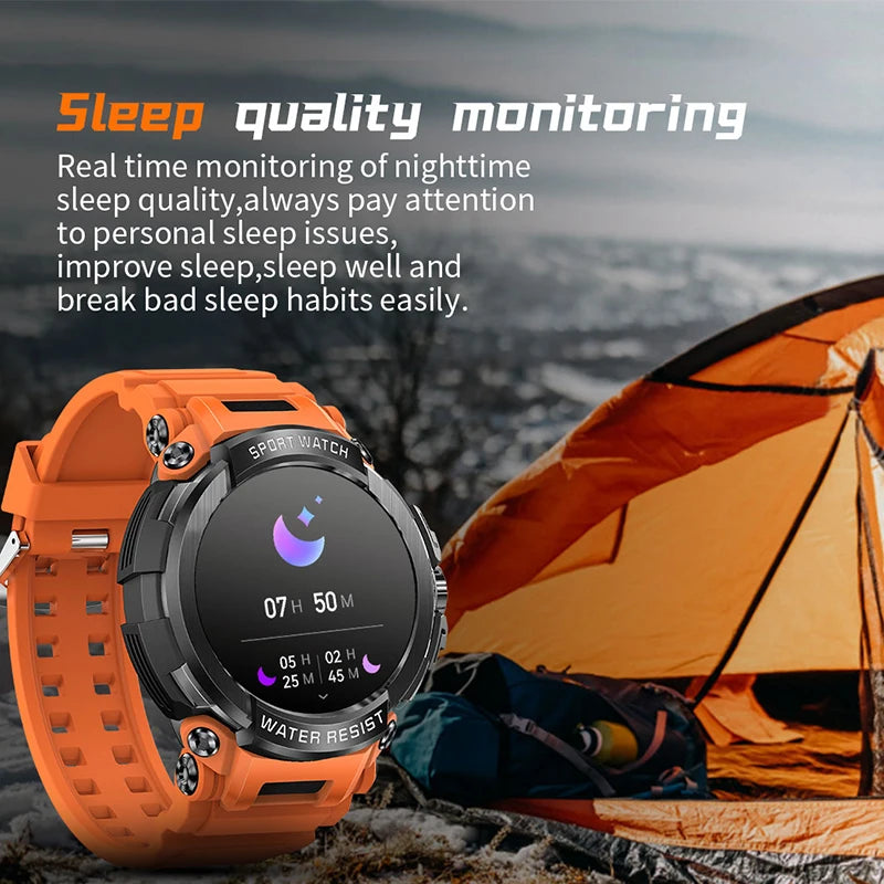 Novo Smartwatch Masculino 2025 com Tela HD de 1,5" e Chamadas Militares, IP68 à Prova D'água, 100 Modos Esportivos, com Bateria Grande de 600mAh