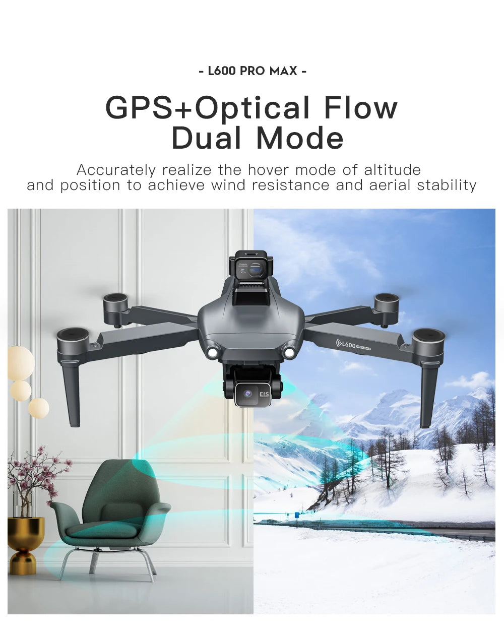 2025 Novo L600 PRO MAX GPS Drone 5KM 4K Profissional HD Câmera Dupla Gimbal de 3 Eixos 360 Evitação de Obstáculos Quadricóptero Sem Escovas Brinquedo