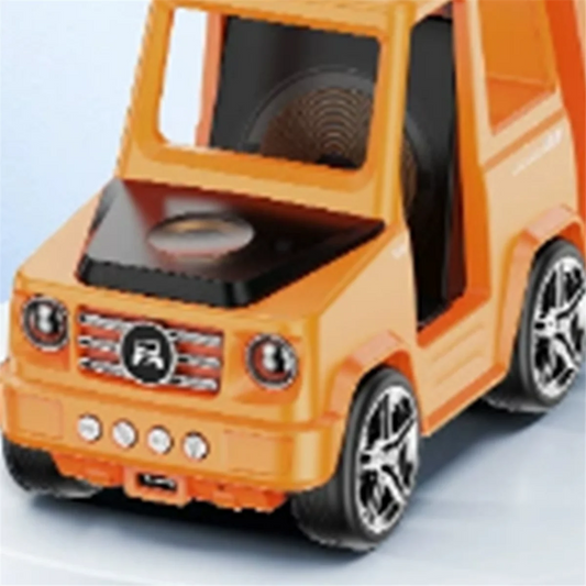 Novo 2025 - Suporte para carregador sem fio para carro 6 em 1, formato inovador de carro, carregador de mesa de carregamento rápido de 15 W, ótima ideia de presente laranja