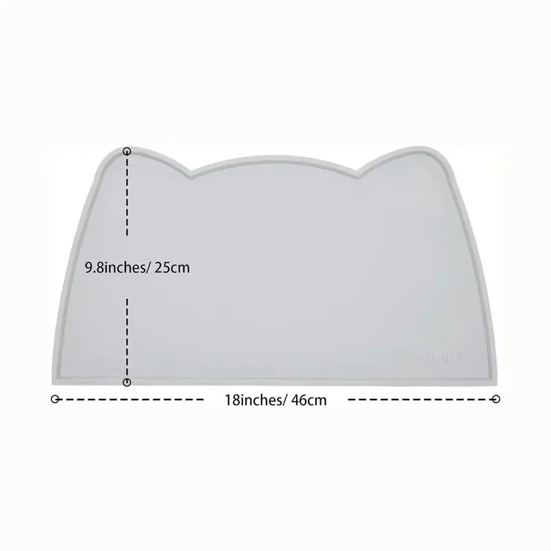 Silicone Pet Food Mat Easy To Clean Cat Dog Food Mat Pet Supplies Waterproof Spill-Proof Food-Grade Bowl Mat BPA Free Large Size
