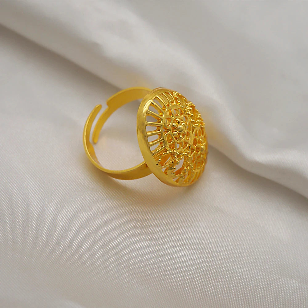 Conjuntos de joias finas 2023 para mulheres, presentes de casamento, colar, pulseira, brincos, anel, joias com contas africanas