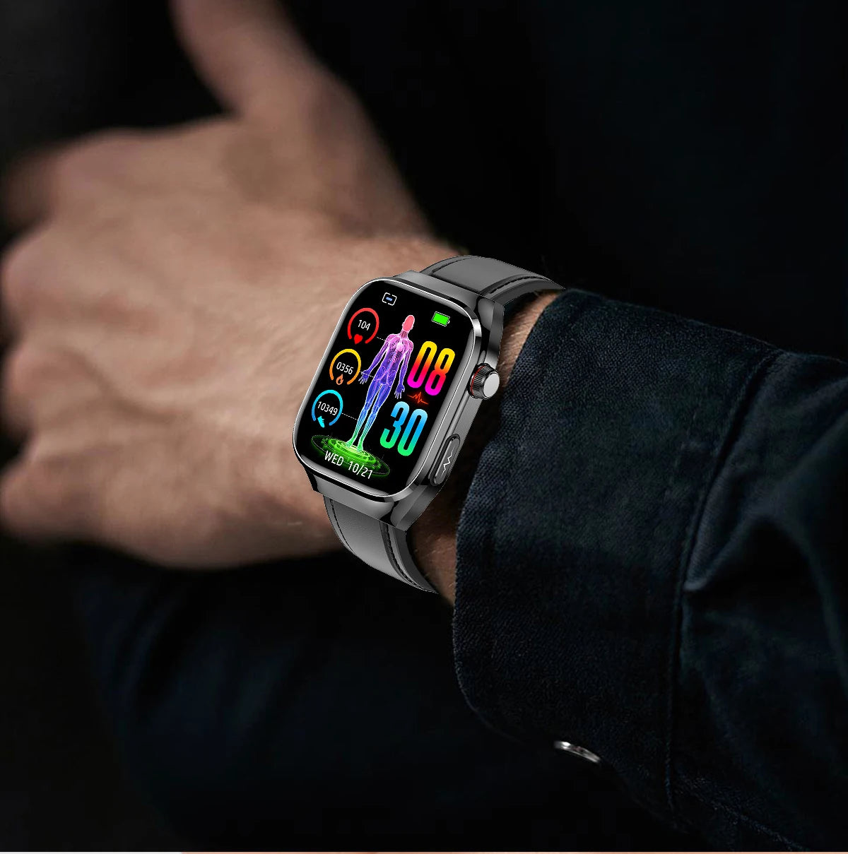 Novo relógio inteligente para Android e iOS, monitor de saúde, masculino e feminino, com precisão de ECG e PPG para ácido úrico e pressão arterial, análise de órgãos e corpo, 2025