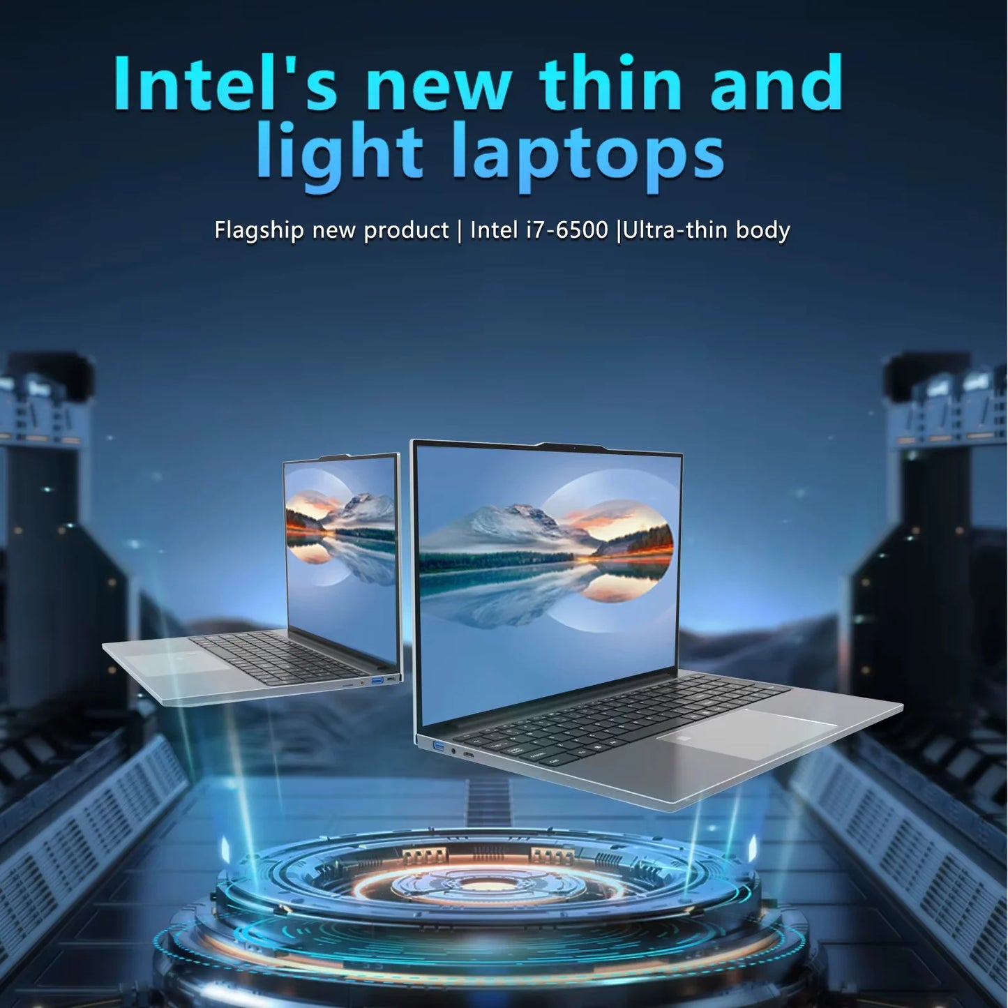 Computador portátil ultrafino Intel Core i7 6500U de 15,6" com Windows 11, 16 GB DDR4, SSD de 1 TB, notebook para jogos com desbloqueio por impressão digital