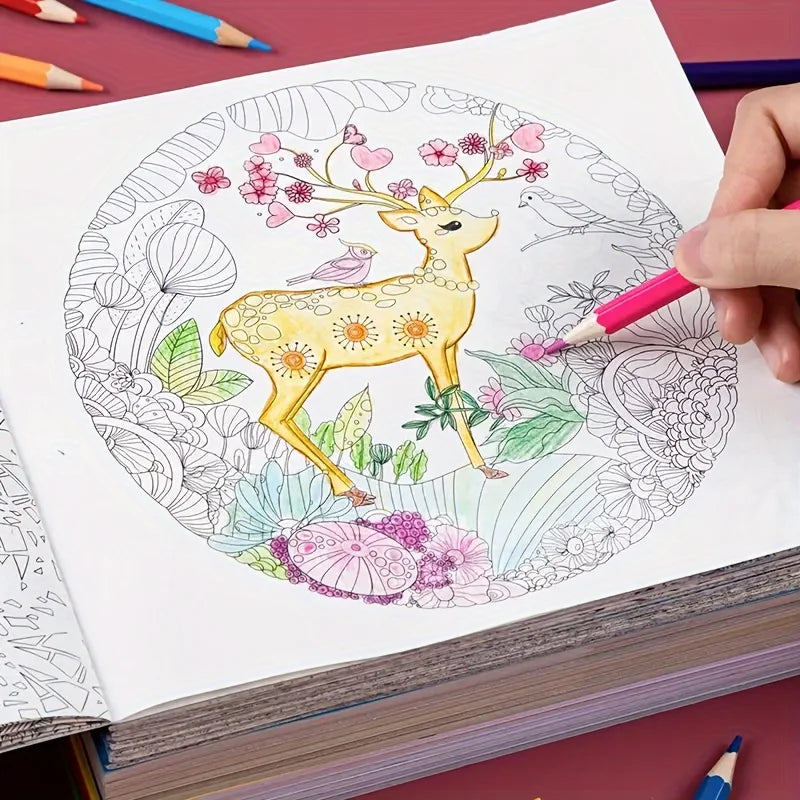 1 cópia aleatória de livro de colorir anti-pressão para adultos