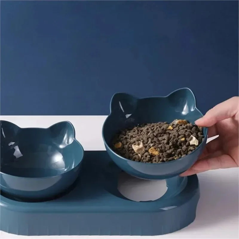 Tigela automática para gatos e animais de estimação, alimentador 3 em 1, tigela para comida de cachorro e gato com bebedouro, tigela dupla com suporte elevado, tigelas para gatos