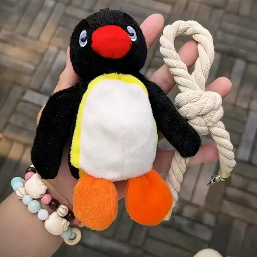 Chaveiro de pelúcia pinguim fofo de 16 cm, pingente de mochila, chaveiro criativo de animal, acessórios para bolsas femininas e femininas