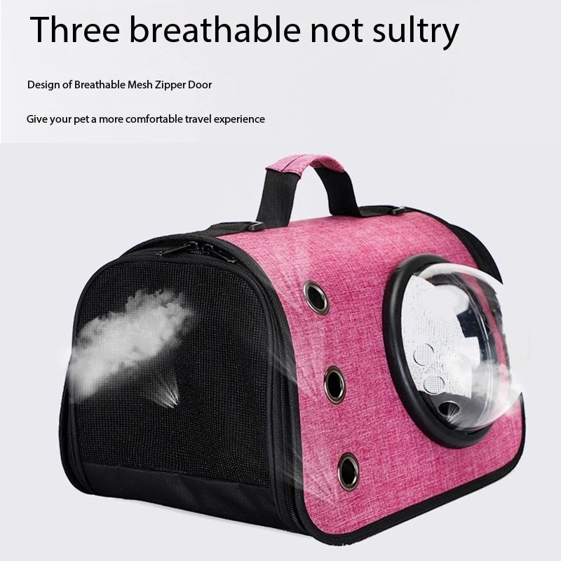 Bolsas de ombro para gatos Bolsa de alta capacidade para gatos Dobrável Cápsula espacial de mão Malha respirável Bolsa transversal para animais de estimação Mochila para animais de estimação