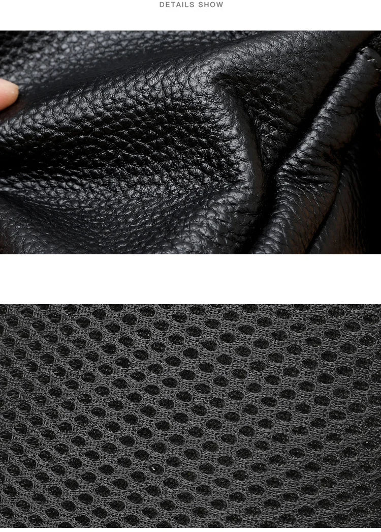 Bolsa de peito masculina 100% couro legítimo, bolsa de ombro masculina, bolsa mensageiro, bolsa transversal casual, bolsa de mão da moda masculina
