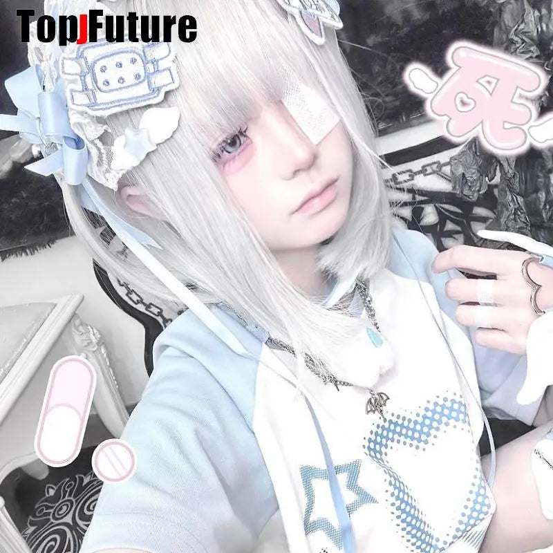 Mulheres Y2K Garota sangrenta punk Harajuku Gótico Lolita doente ferido colar curto Halloween cosplay adereços subcultura Gargantilhas Gargantilha