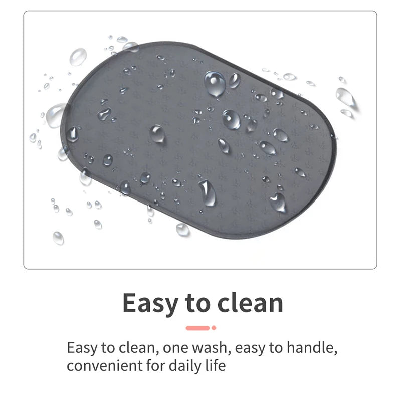 Tapetes para refeições de animais de estimação disponíveis em 6 cores, tapetes para alimentação de cães, tapetes para alimentação de cães de estimação, material de silicone, formato oval, fácil de limpar