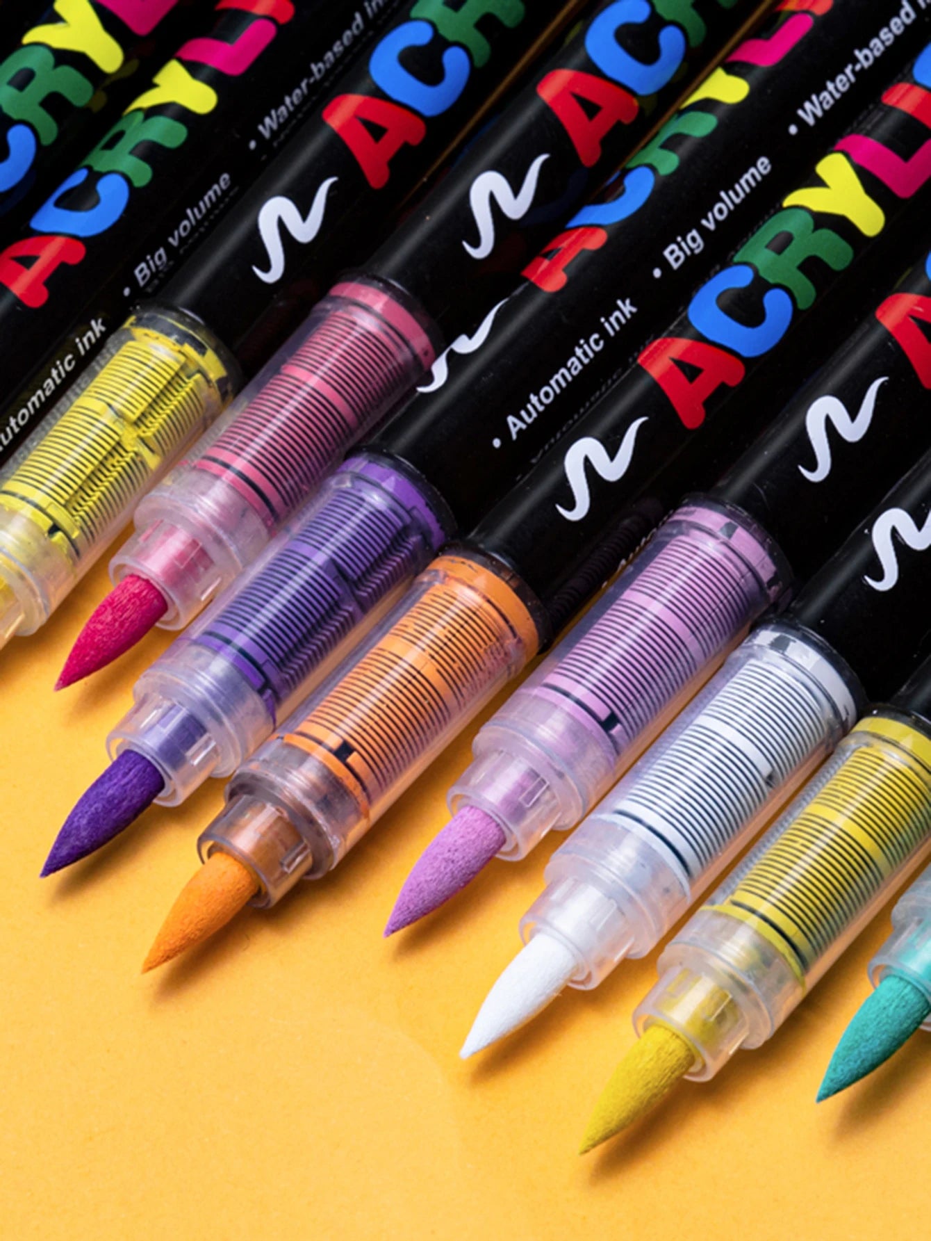 Conjunto de marcadores profissionais para artistas, 12-240 cores/caixa - Marcadores acrílicos líquidos de ponta macia para desenho em linha reta, pintura artística de grafite faça você mesmo