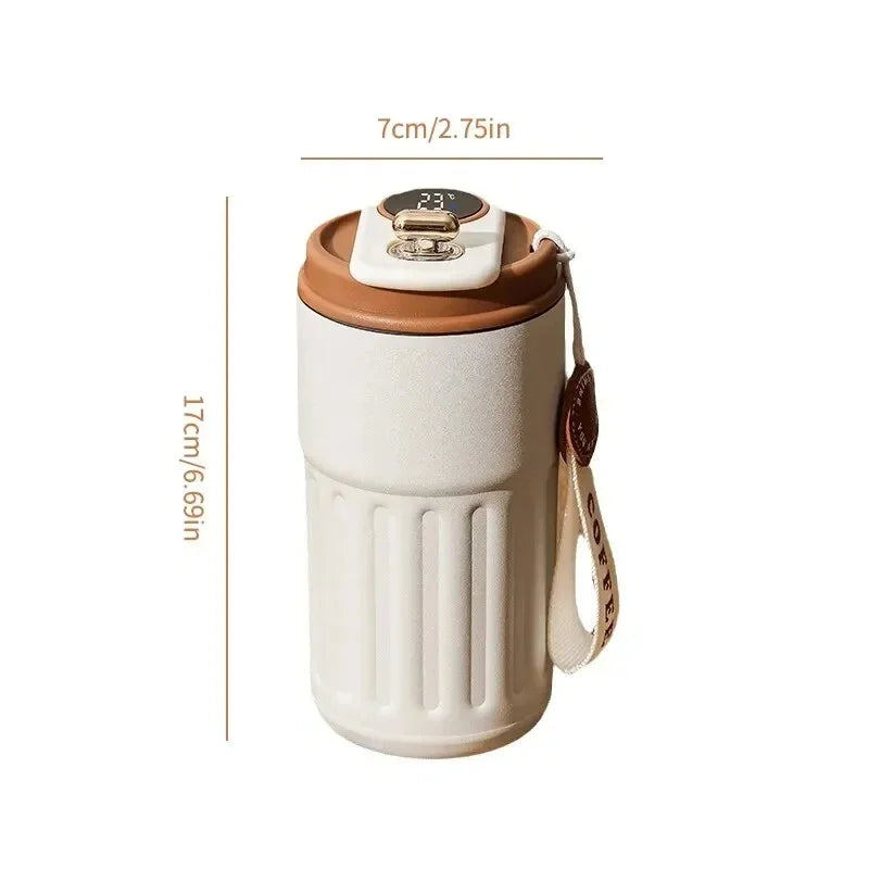 Copo isolado de aço inoxidável com display de temperatura, copo de café inteligente para carro, copo de água, presente, ferramenta para beber