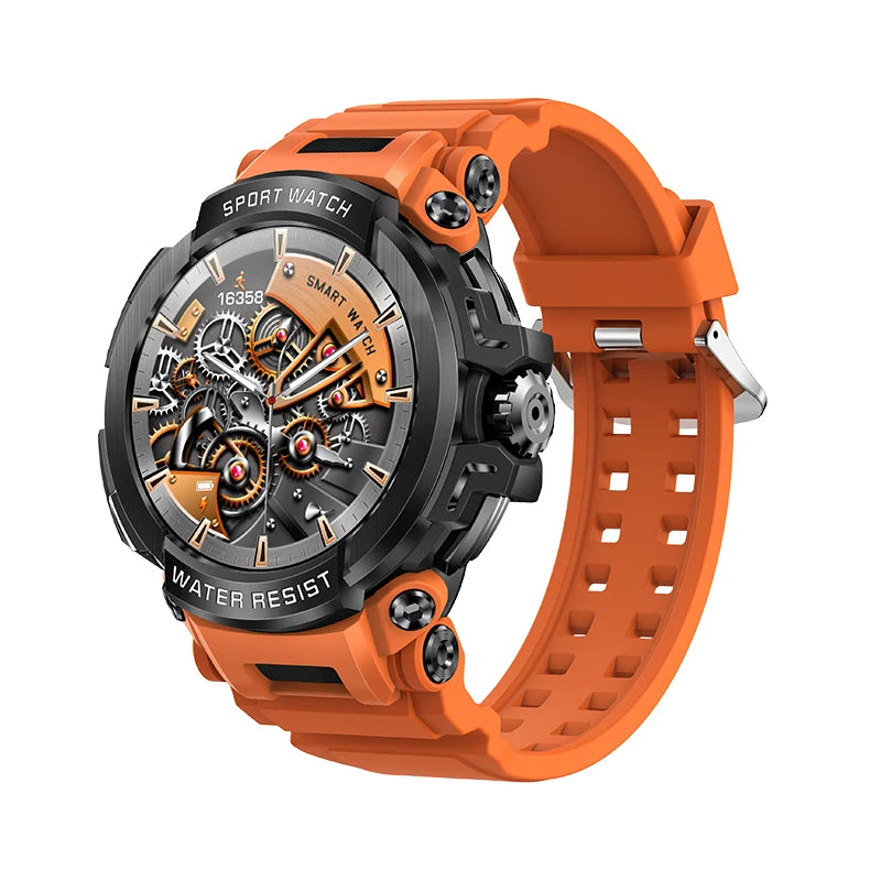 Novo Smartwatch Masculino 2025 com Tela HD de 1,5" e Chamadas Militares, IP68 à Prova D'água, 100 Modos Esportivos, com Bateria Grande de 600mAh
