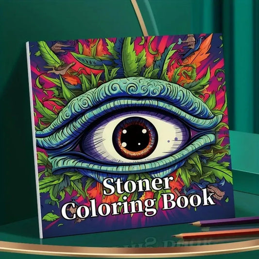 1 peça livro de colorir de arte original, papel atualizado, engrossado, 22 páginas, livros de colorir Stoner, presente para festa de aniversário e feriado