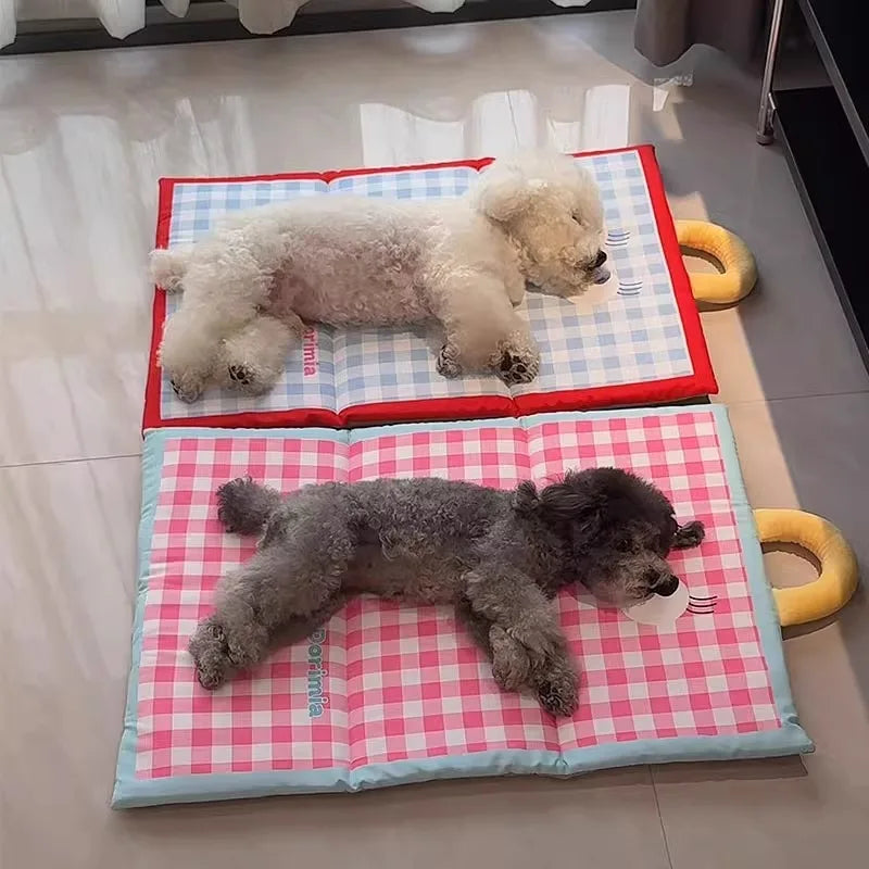 Cama para cães e gatos atualizada 2025 - Colchão para dormir - Impermeável, antiderrapante, dobrável, multifuncional, para ambientes internos e externos