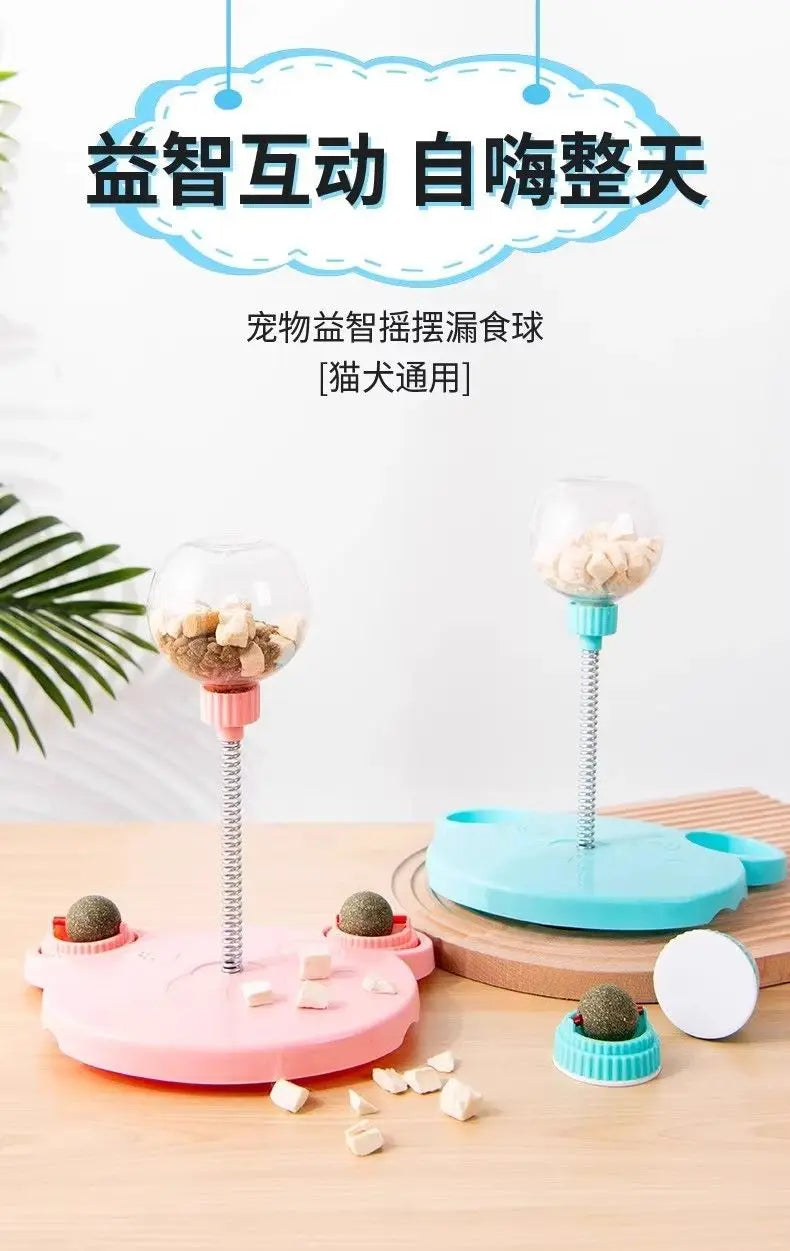 Dog Swing Feeder Ball Self-Entertainment Gadget, Shake & Feed Toy for Teddy, Bichon, Pomeranian & Other Pets