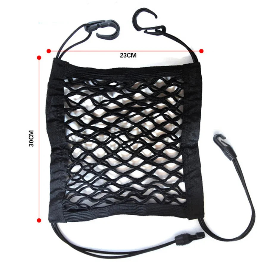 Barreira para carro para animais de estimação, barreira para cachorro, com bolsa de armazenamento de malha de segurança automática, protetor de segurança para banco traseiro, rede de malha