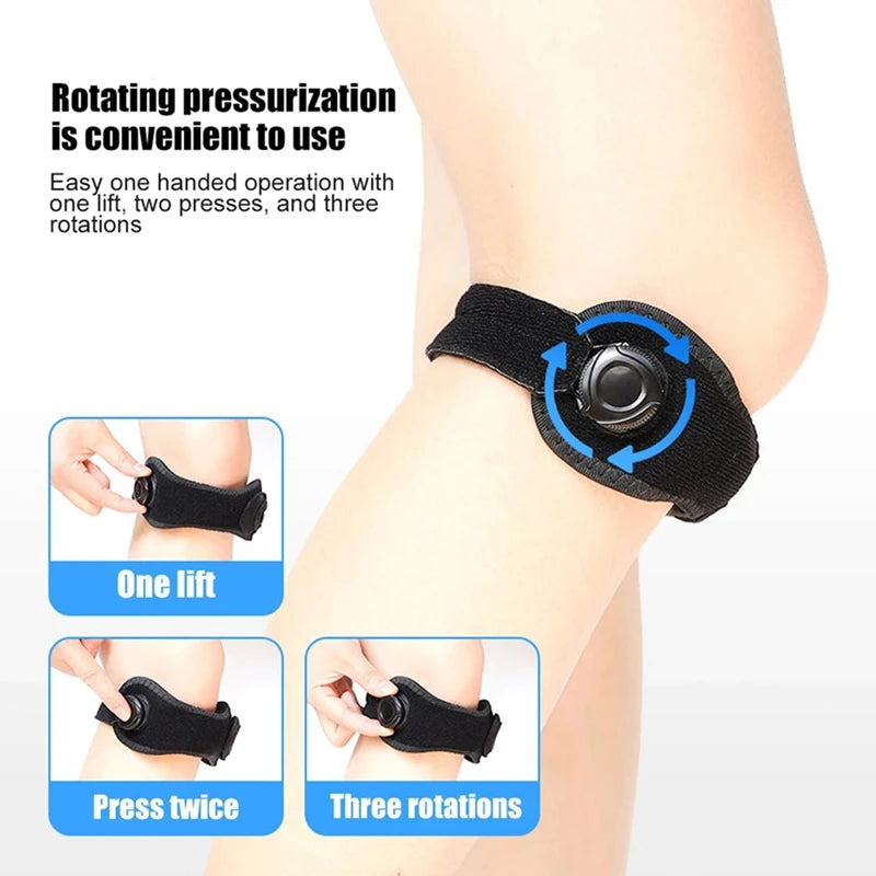 1 peça de faixa de suporte ajustável para patela e joelho, para corrida, escadas, escalada, faixa de suporte ajustável para tendão patelar para esportes