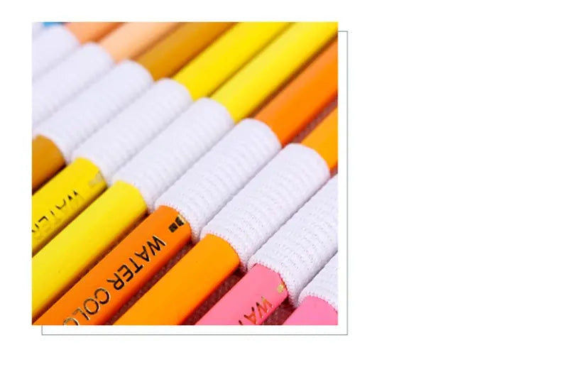 Estojo de lápis de arte colorida com 48 furos, material escolar kawaii, pincel, caneta, estojo fofo, papelaria