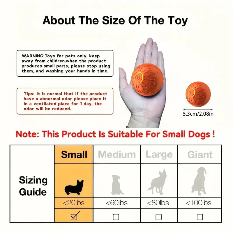Bola de brinquedo inteligente para cachorro, brinquedo eletrônico interativo automático para animais de estimação, com rolamento, recarregável por USB, que salta para filhotes e cães grandes, brinquedo de mastigar