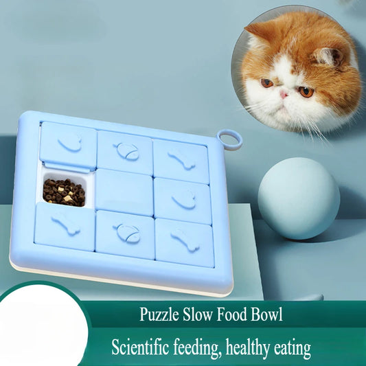 1pcs dog bowl pet slow food bowl self-healthy educational cat anti-choking feeder pet training foraging toys
