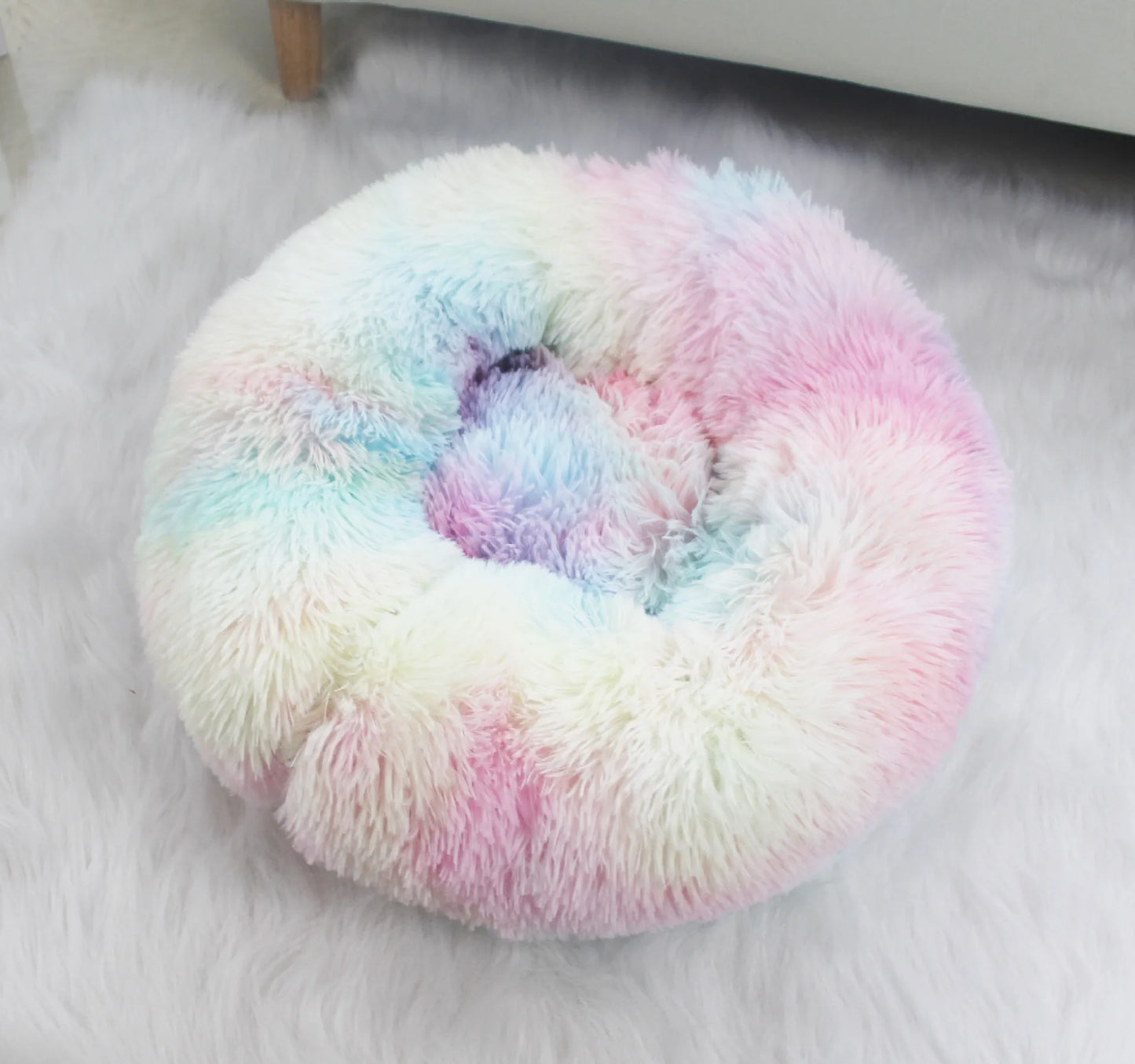 Ninho de pelúcia para animais de estimação, ninho de gato de inverno, ninho de cachorro, quente, removível e lavável, redondo, cama para animais de estimação, decoração sazonal universal para casa