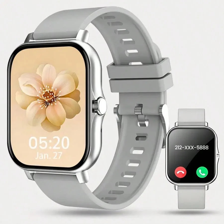 Relógio inteligente XiQeer para mulheres e homens, relógio de pulso com Bluetooth, reprodutor de chamadas, música, fitness, esportivo, pulseira, monitor de sono, relógios digitais