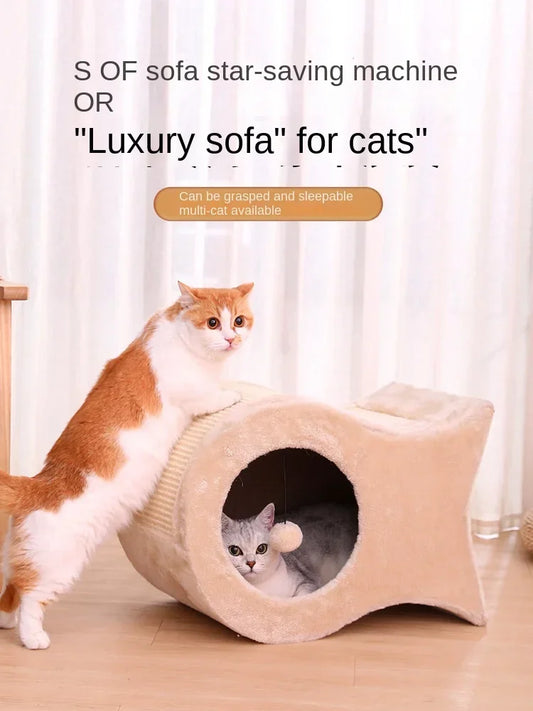 Ninho de gato, casa quente para gatos, casa fechada para gatos durante todo o ano, ninho de dormir para gatos no inverno, suprimentos para animais de estimação