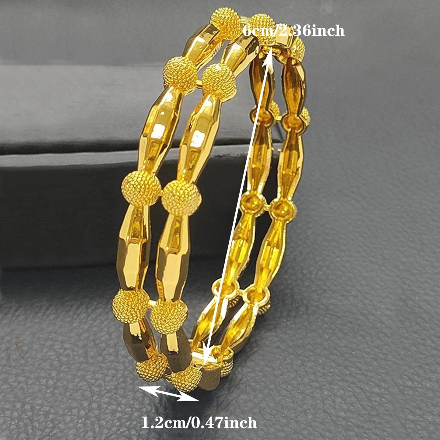 1 peça de pulseiras de luxo vazadas douradas etíopes para noivas, joias indianas para casamento, joias de noivado em Dubai, presentes 24k, novas
