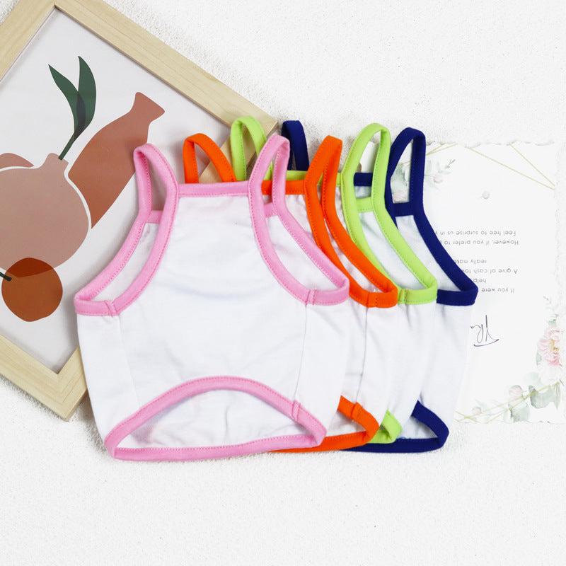 Novas roupas para animais de estimação, roupas finas para cães, camisola curta para cães, ketong, uva, limão, laranja, estampa, roupas para gatos, filhotes