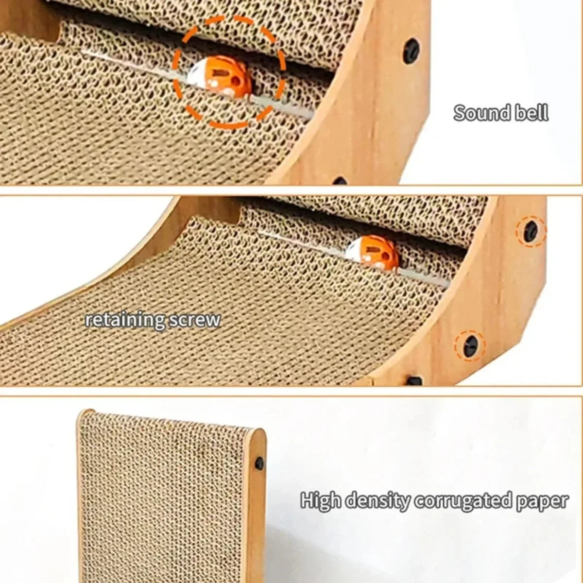 L-shaped Cat Scratching Board Vertical Pet Cat Scratching Post Wooden Wear-resistant and Scratch-resistant Grinding Claw Toys