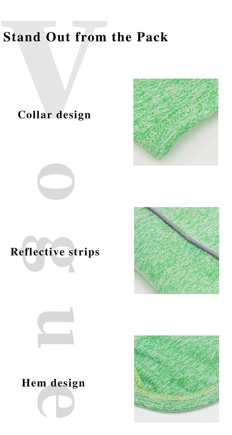 Camisetas de proteção solar para cães com faixas refletivas, secagem rápida, tecido macio e elástico, disponíveis em tamanhos para cães de pequeno a grande porte!