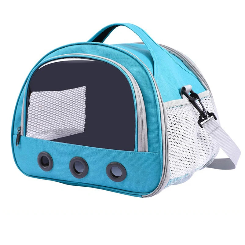 Bolsa de transporte para cães, gatos, pássaros e coelhos com almofada de algodão grosso, mochila de aviação para animais de estimação, bolsa de viagem portátil anti-sufocante, bolsa para cães de estimação
