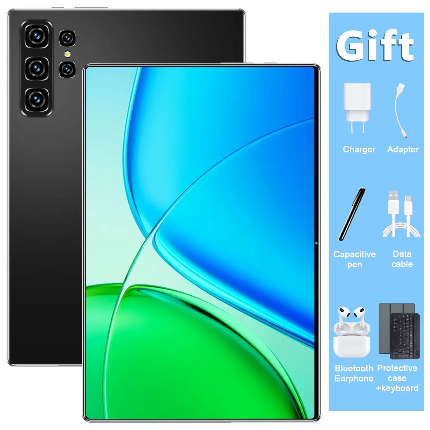 Tablet Android 2025, 20000mAh, 10,36 polegadas, versão global, 22 GB + 2 TB, nova rede, 14 núcleos, Android 13.0, Wi-Fi